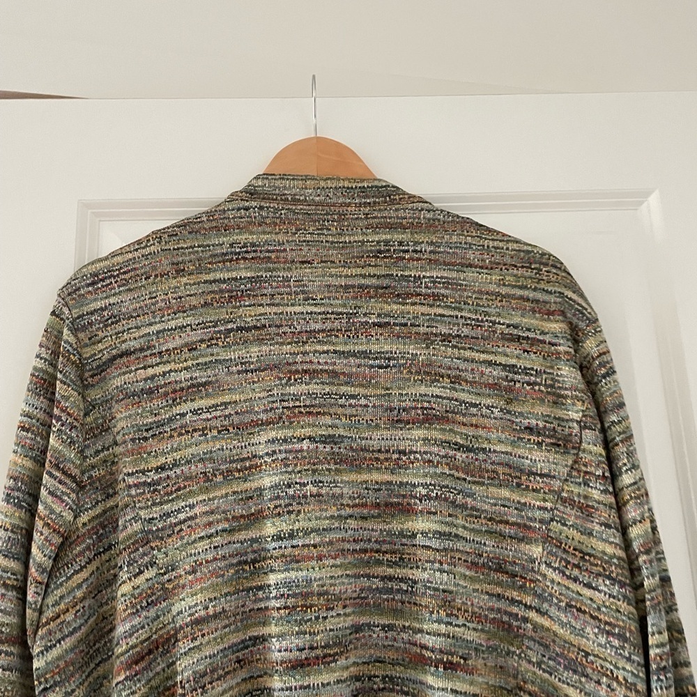 Linda Lundstrom Muticolored Rainbow Knit Jacket Sweater Set Lagenlook - Picture 8 of 9